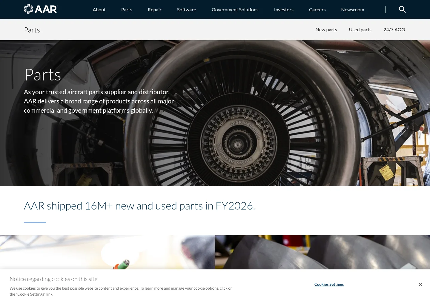 AAR Corp homepage preview — aarcorp.com