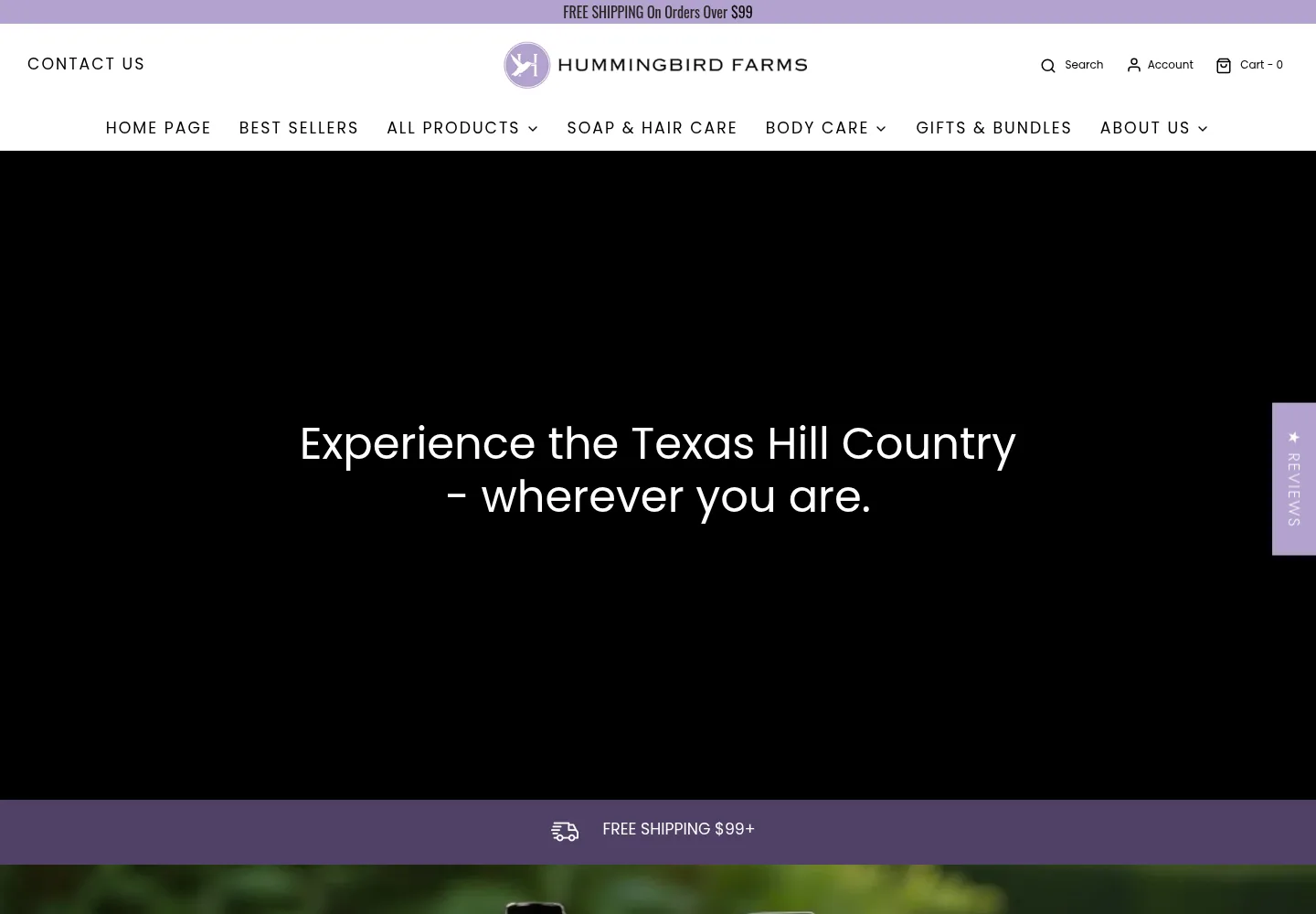 Hummingbird Farms homepage preview — hummingbird-farms.com