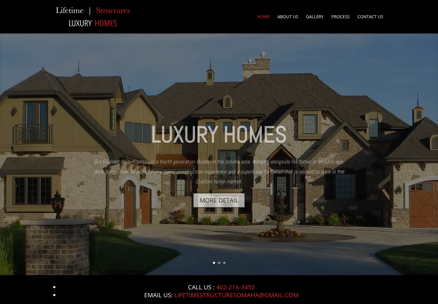 Lifetime Structures Luxury Homes homepage preview — lifetimestructuresluxuryhomes.com